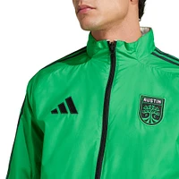 Men's adidas Green/White Austin FC 2025 Anthem Reversible Full-Zip Jacket
