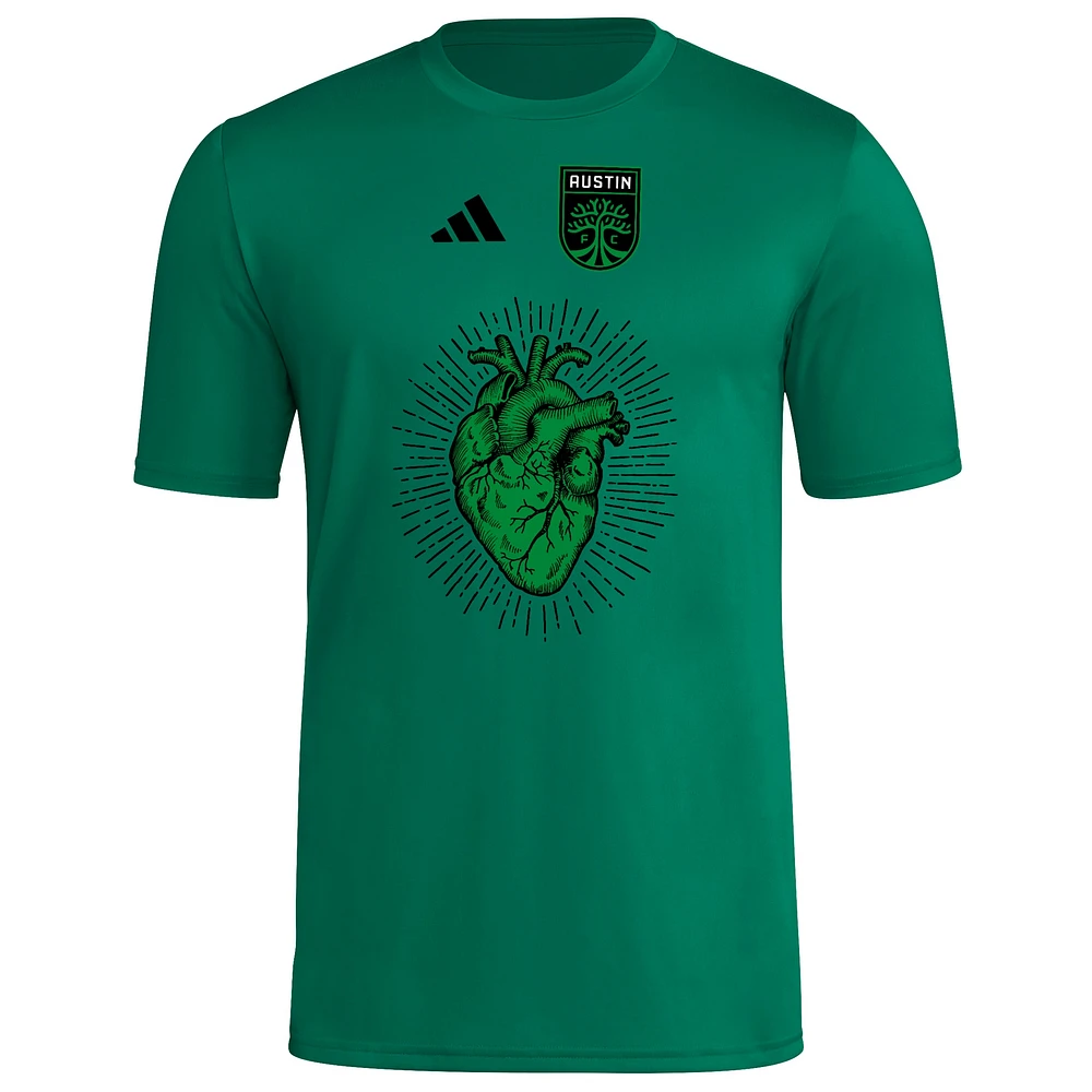Men's adidas  Green Austin FC 2025 Jersey Hook AEROREADY T-Shirt