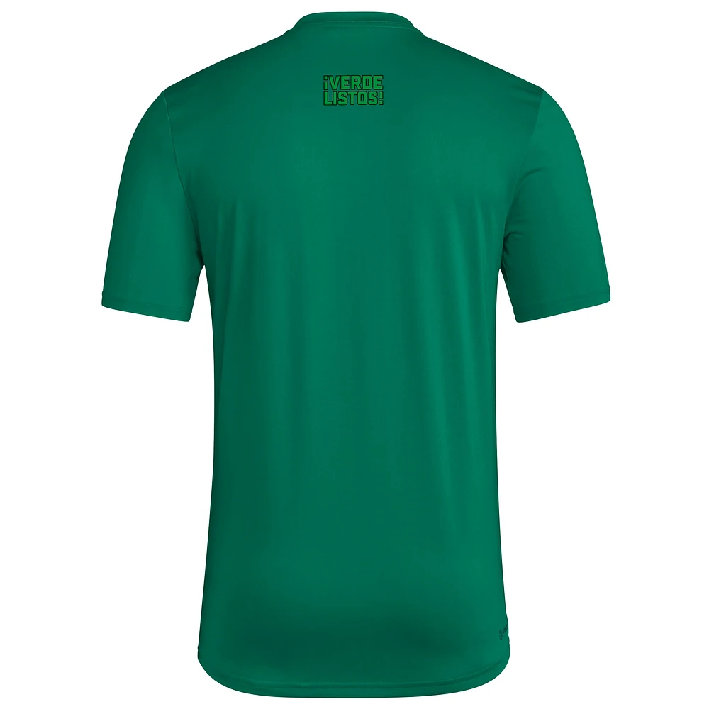 Men's adidas  Green Austin FC 2025 Jersey Hook AEROREADY T-Shirt