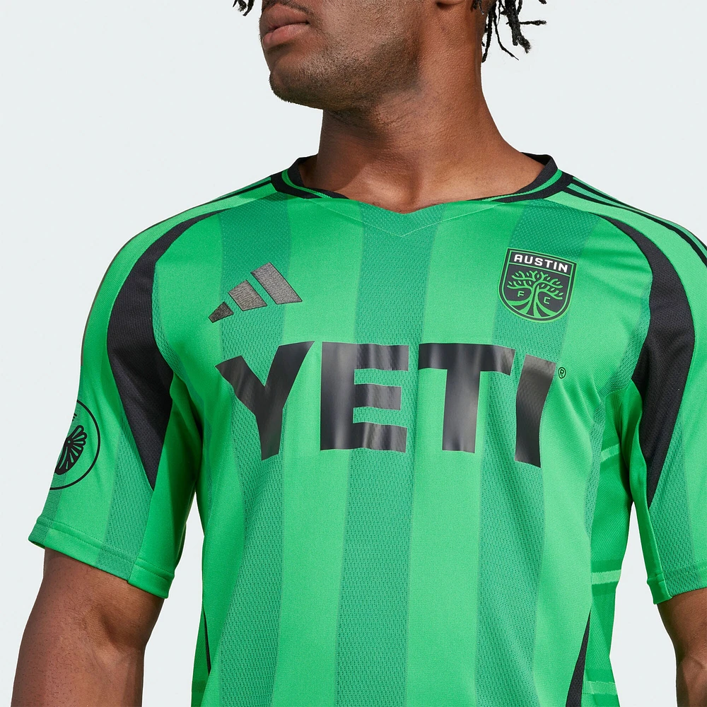 Maillot authentique adidas Austin FC 2025 The Heartbeat Kit pour homme Vert