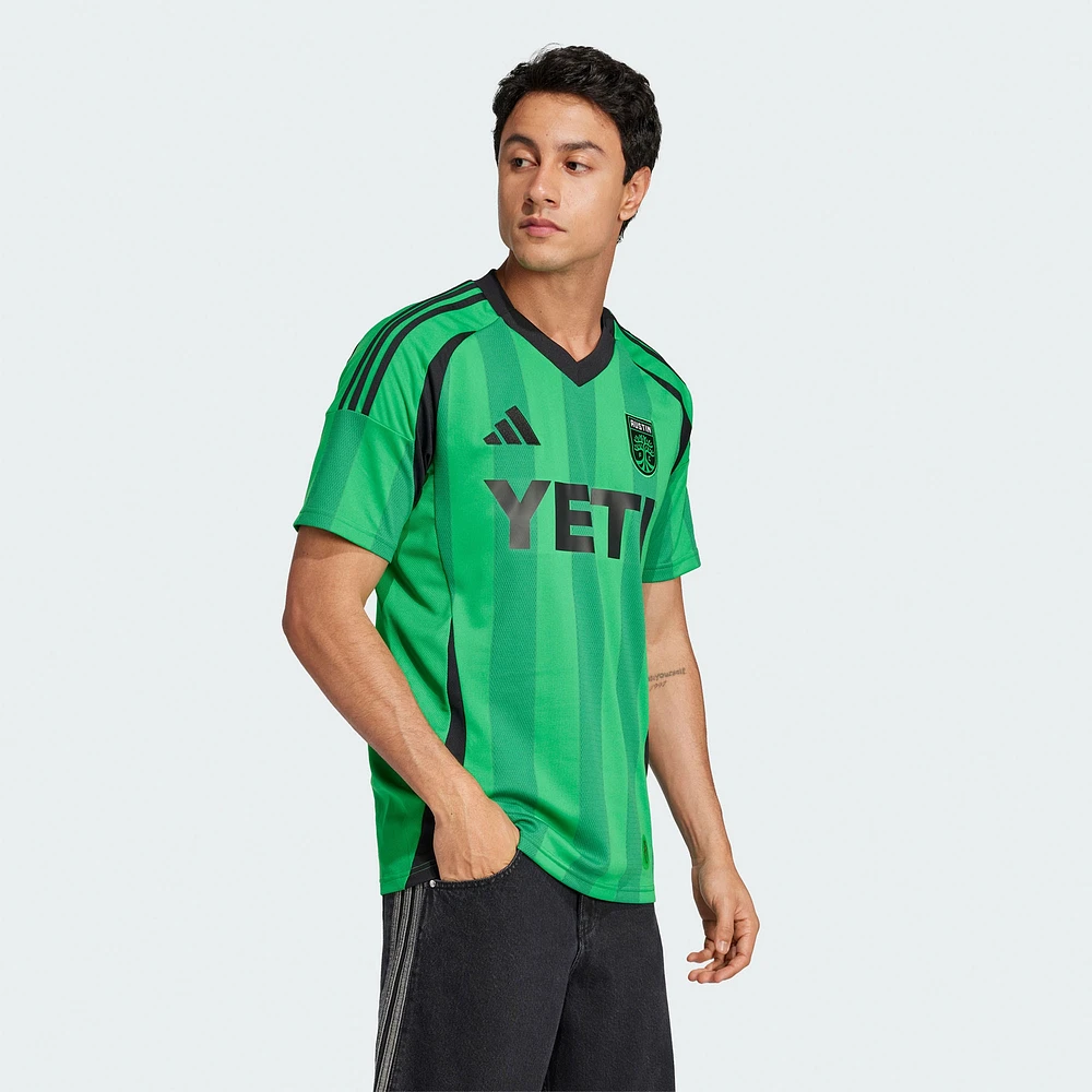 Men's adidas Green Austin FC 2025 The Heartbeat Kit Replica Jersey