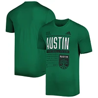 T-shirt Adidas Austin FC Club DNA Performance pour homme vert