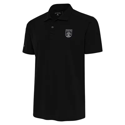 Austin FC Antigua Brushed Metallic Logo Tribute Polo