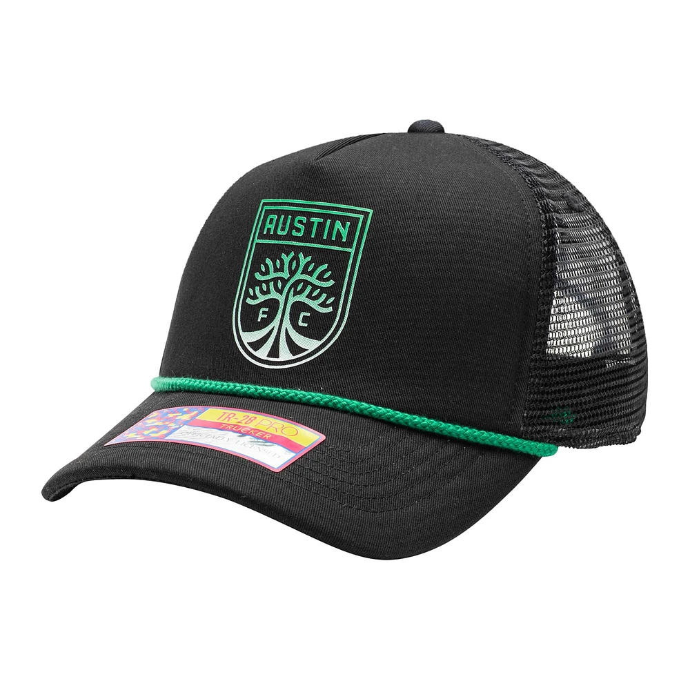 Men's Black Austin FC Atmosphere Trucker Adjustable Hat