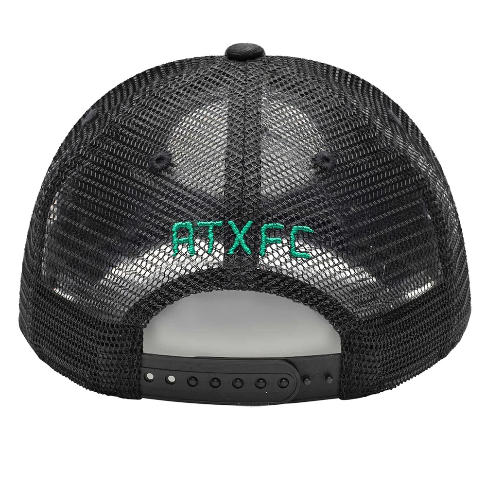 Casquette réglable noire Austin FC Atmosphere Trucker pour homme