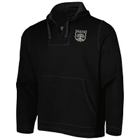 Sweat à capuche noir Austin FC Baja Fleece encolure en V pour homme