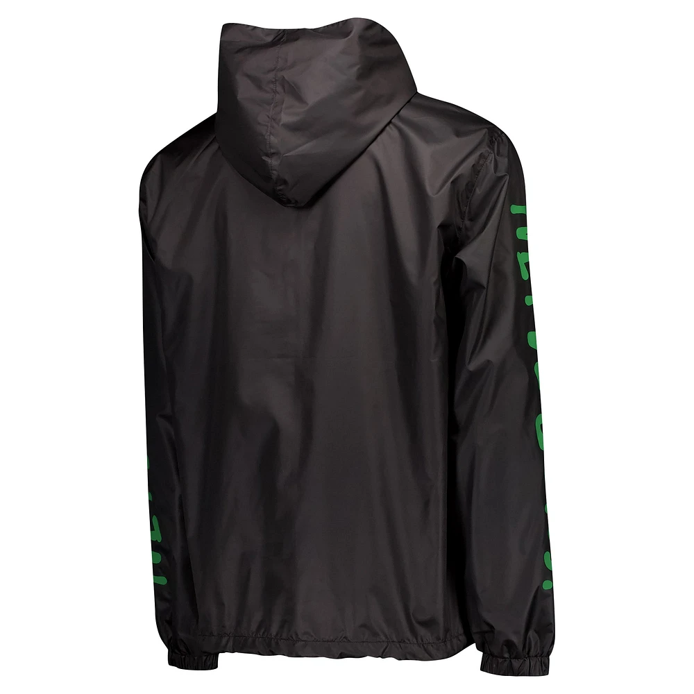 Men's Black Austin FC Graffiti Hoodie Full-Zip Windbreaker