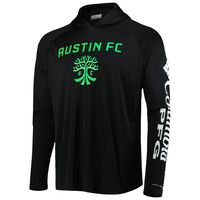 Men's Columbia Black Austin FC Terminal Tackle Omni-Shade Raglan Pullover Hoodie