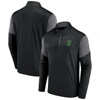 Men's Fanatics Black/Gray Austin FC Primary Logo Quarter-Zip Top