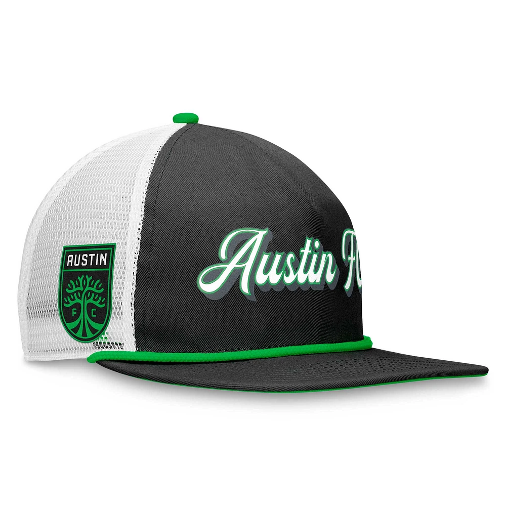 Fanatics Branded Noir/Blanc Austin FC True Classic Golf Snapback Casquette