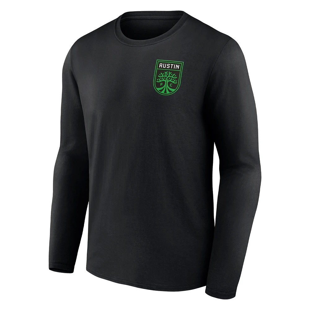 T-shirt noir à manches longues Fanatics Austin FC Constant Success pour hommes