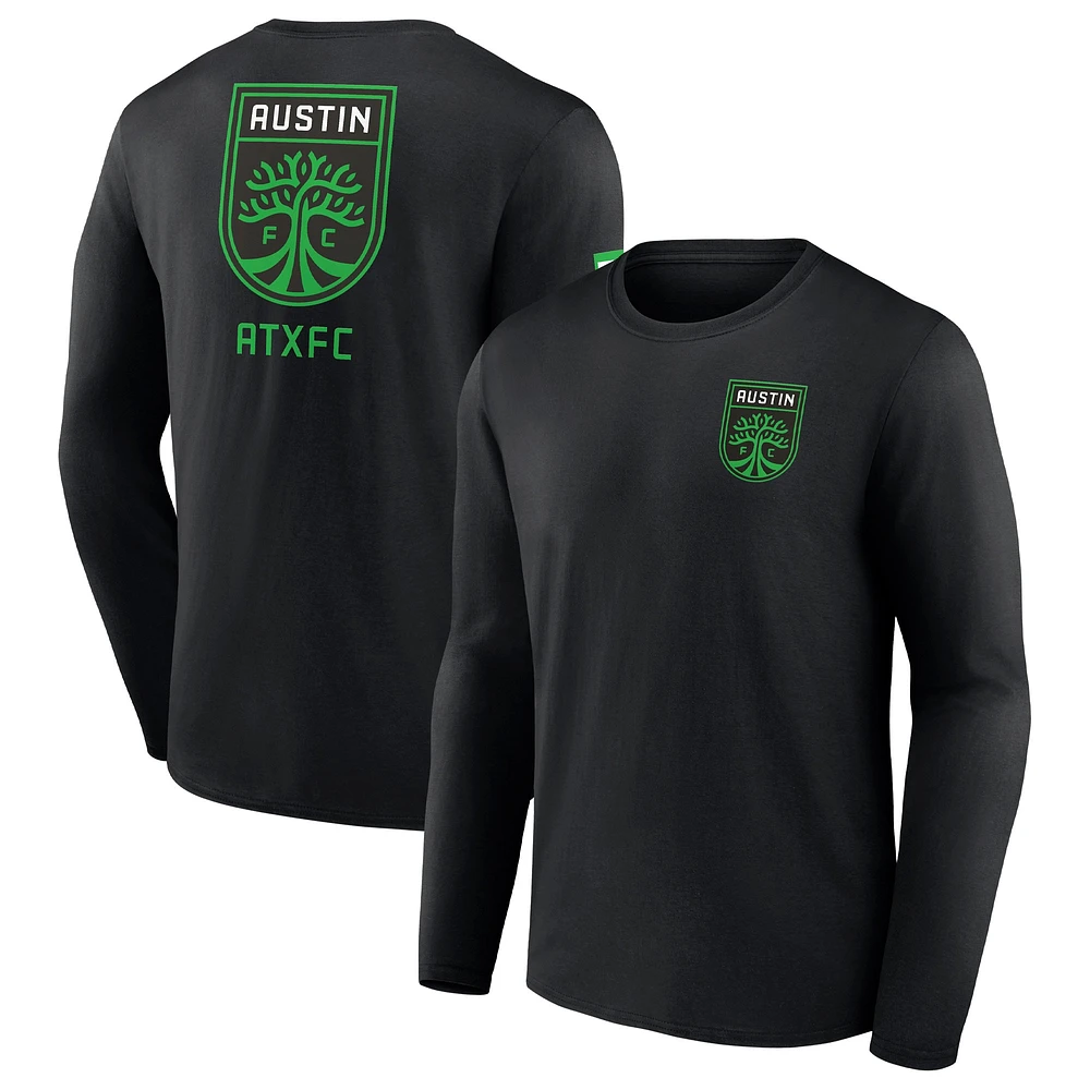 T-shirt noir à manches longues Fanatics Austin FC Constant Success pour hommes