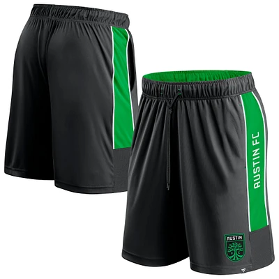 Short noir Austin FC Corner Kick de marque Fanatics pour hommes