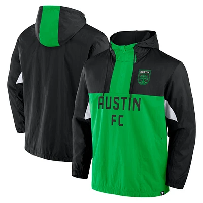 Veste à capuche tissée quart de zip Fanatics Black Austin FC Free Kick pour homme
