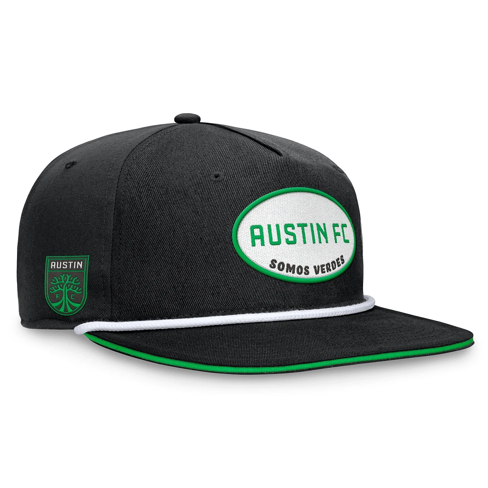 Casquette Snapback Austin FC Iron Golf Fanatics noire pour hommes