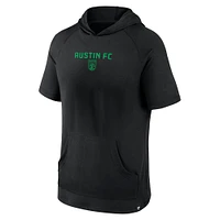 Sweat à capuche noir manches courtes Austin FC Match Raglan de marque Fanatics pour hommes