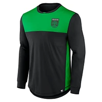 T-shirt noir à manches longues Austin FC Mid Goal de marque Fanatics pour hommes