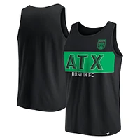 Débardeur noir Austin FC Run Angle de marque Fanatics pour hommes