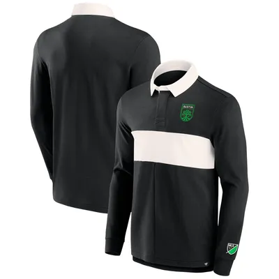 Austin FC Fanatics Branded Penalty Kick Long Sleeve Polo - Black