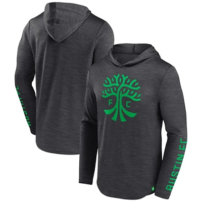 Men's Fanatics Charcoal Austin FC First Period Space-Dye Pullover Hoodie