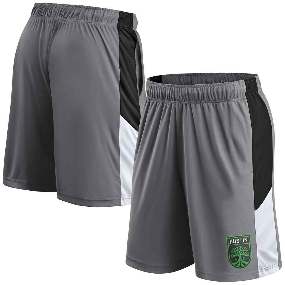 Short d'équipe Austin FC gris de marque Fanatics pour hommes