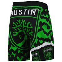 Men's Mitchell & Ness Black/Green Austin FC Jumbotron 2.0 Sublimated Shorts