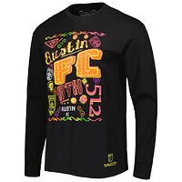 Men's Mitchell & Ness Black Austin FC Papel Picado Long Sleeve T-Shirt