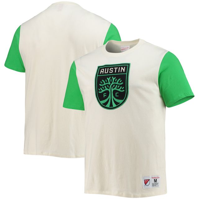 T-shirt à blocs de couleur crème Austin FC Mitchell & Ness pour homme