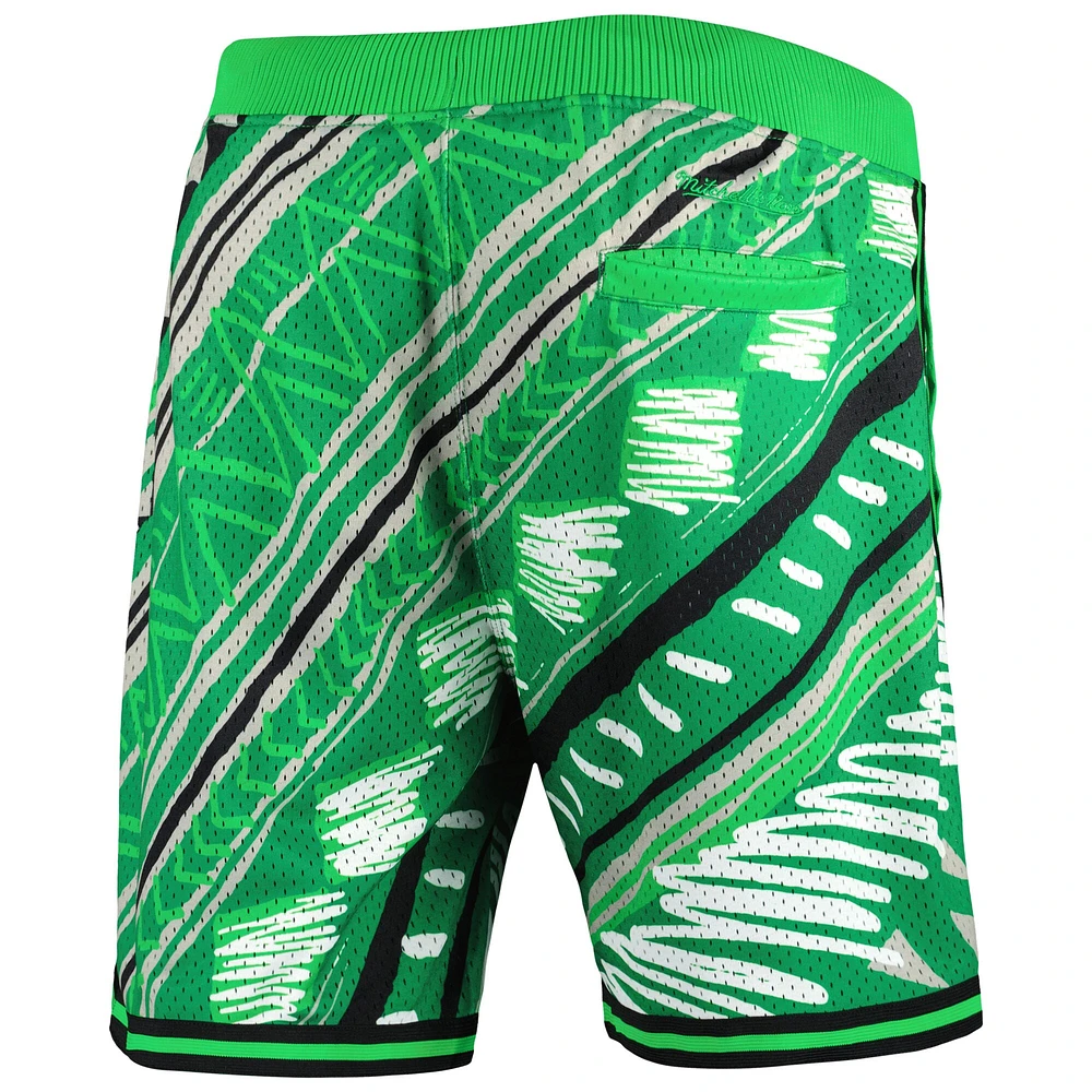 Men's Mitchell & Ness Green Austin FC Tribal Fashion Shorts