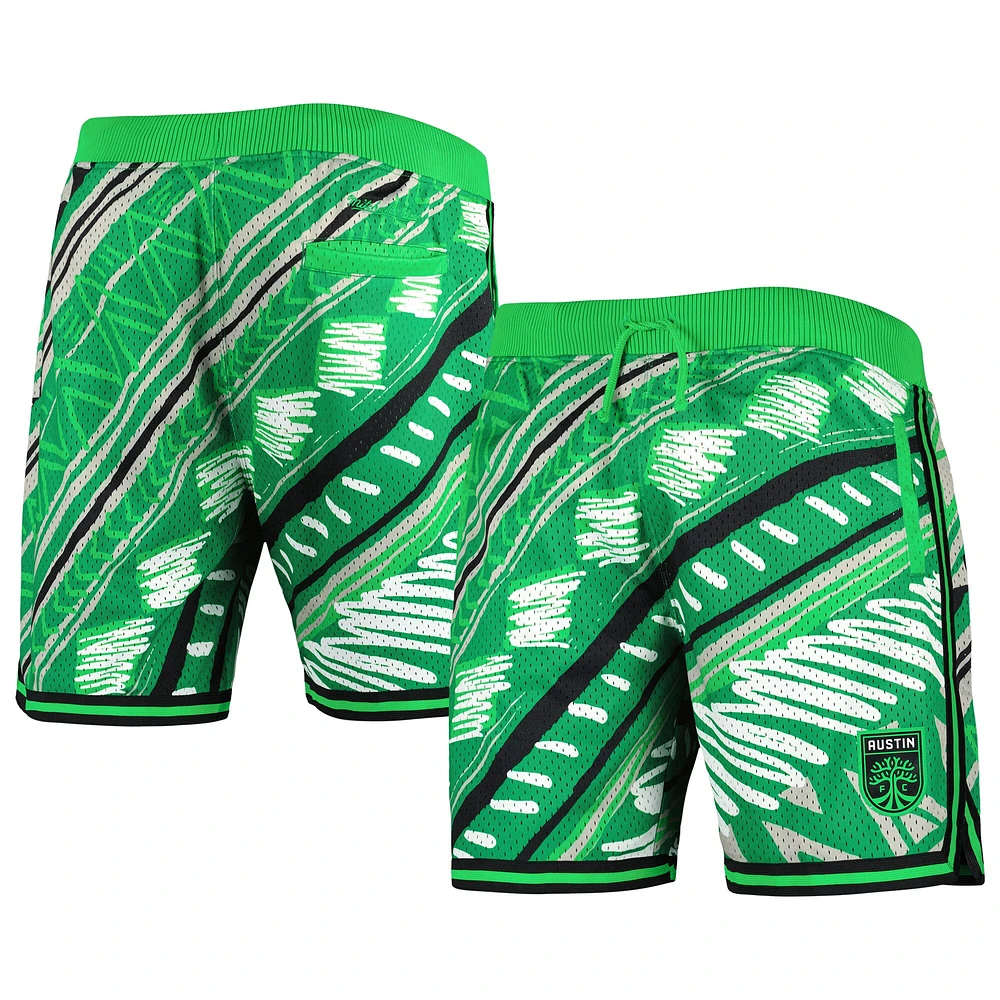 Men's Mitchell & Ness Green Austin FC Tribal Fashion Shorts