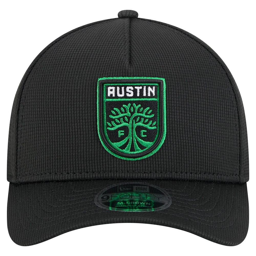 Men's New Era Black Austin FC 2025 Jersey Hook 9FORTY M-Crown Adjustable Hat