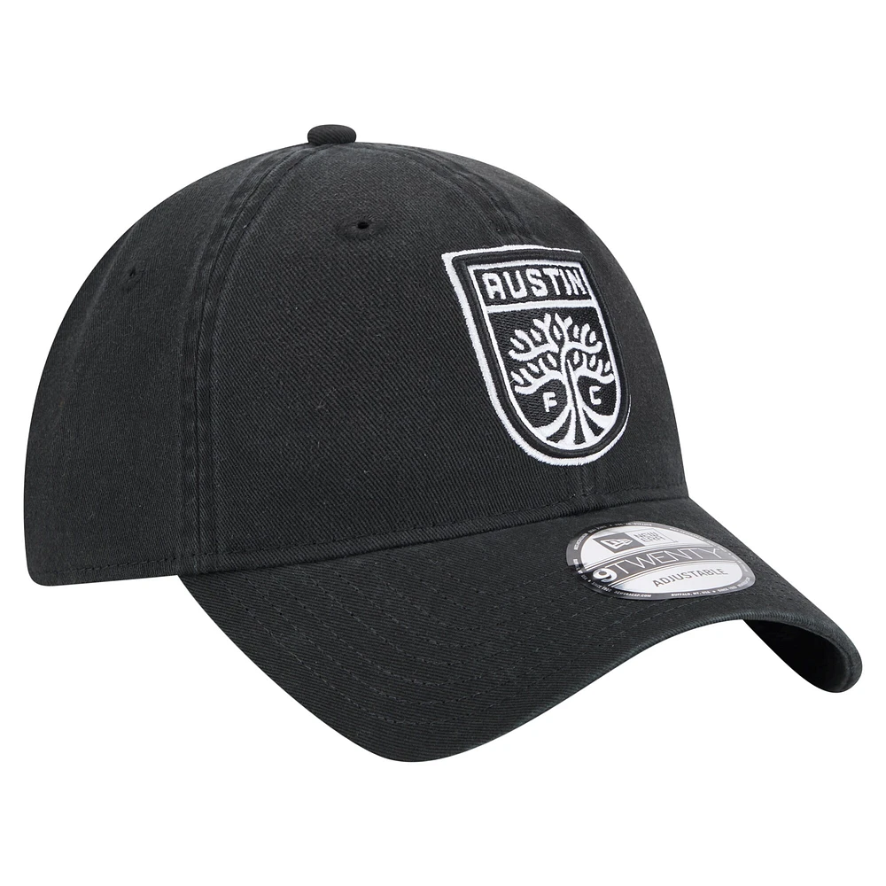 Casquette ajustable Austin FC 2025 Kickoff 9TWENTY noire New Era pour homme