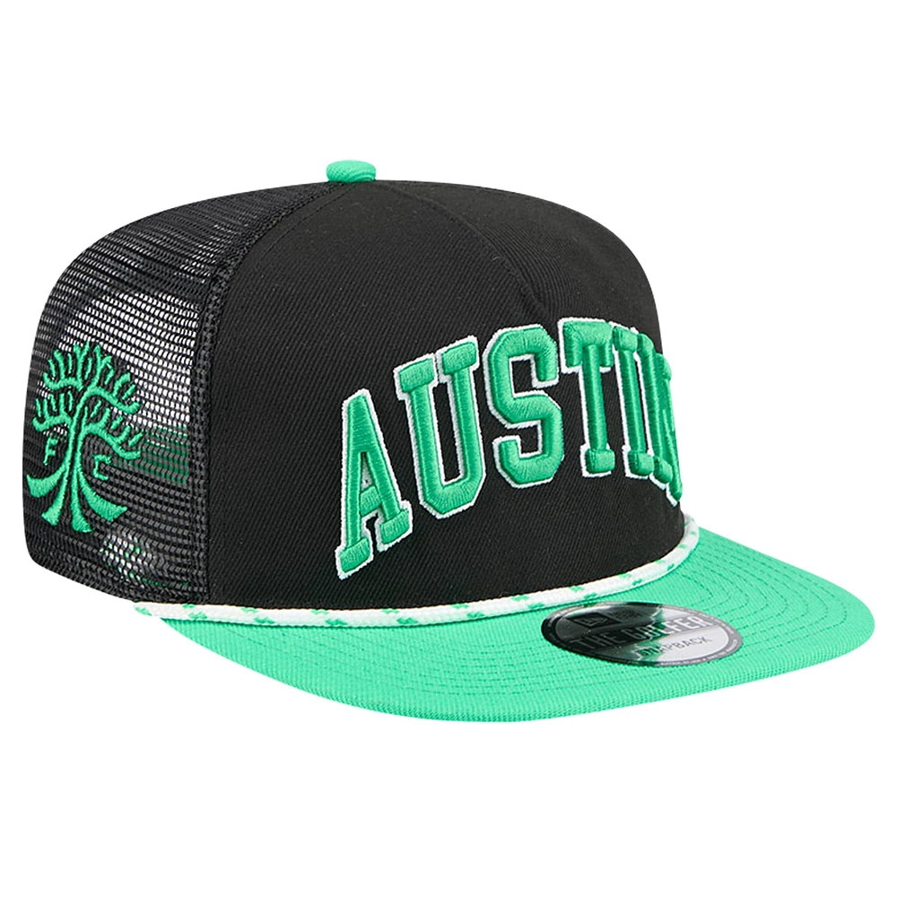 Casquette Snapback Austin FC Throwback Golfer New Era noire pour hommes