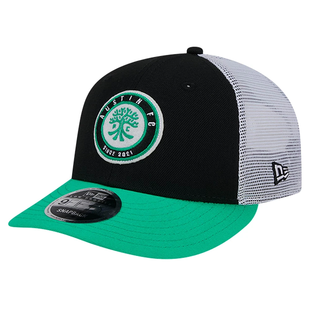 Casquette Snapback Austin FC Throwback Trucker Low Profile 9FIFTY noire New Era pour hommes