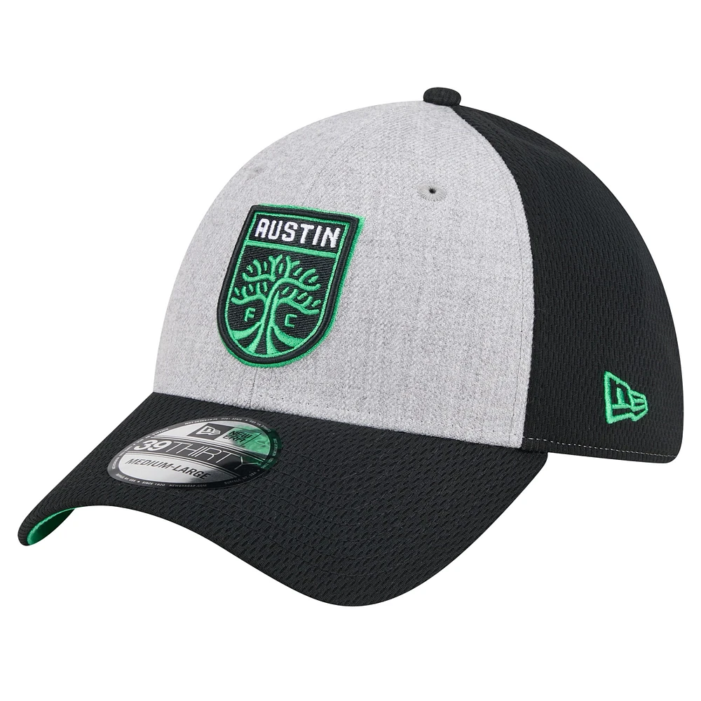 Men's New Era Gray/Black Austin FC Throwback 39THIRTY Flex Hat