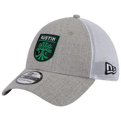 Austin FC New Era 39THIRTY Trucker Flex Hat - Heather Gray/White