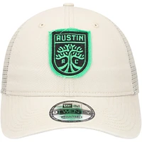 Men's New Era Tan Austin FC Game Day 9TWENTY Adjustable Trucker Hat