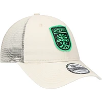 Men's New Era Tan Austin FC Game Day 9TWENTY Adjustable Trucker Hat