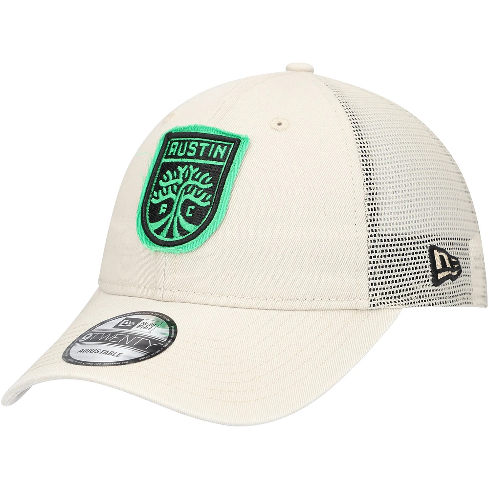 Casquette de camionneur ajustable Austin FC Game Day 9TWENTY New Era pour hommes, beige