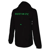 Veste à capuche noire quart de zip Stadium Essentials Austin FC Compete pour hommes