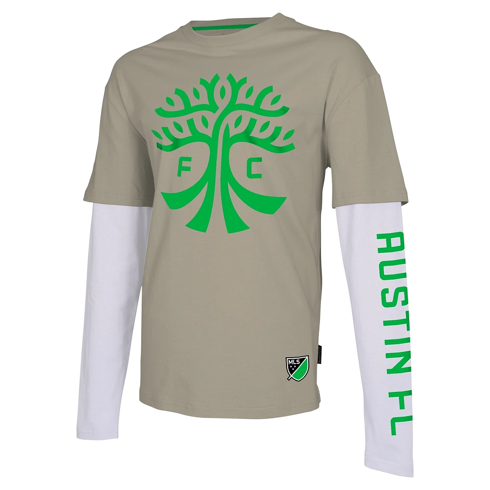 T-shirt à manches longues Stadium Essentials Tan Austin FC Status pour hommes