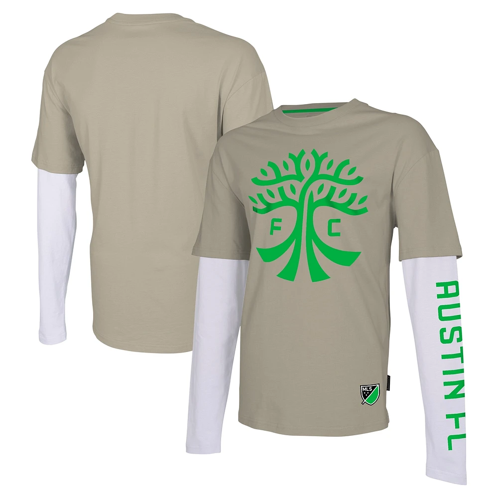 T-shirt à manches longues Stadium Essentials Tan Austin FC Status pour hommes