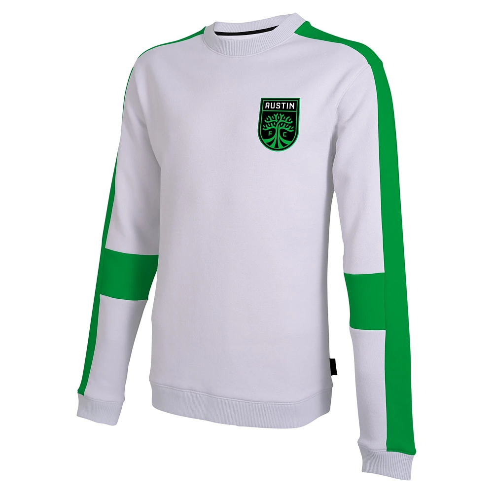 Sweat-shirt blanc Stadium Essentials Austin FC Half Time pour hommes