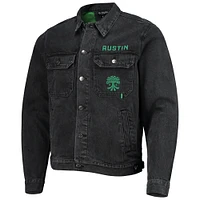 Men's The Wild Collective Black Austin FC Denim Button-Up Jacket