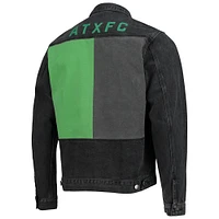 Men's The Wild Collective Black Austin FC Denim Button-Up Jacket