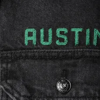 Men's The Wild Collective Black Austin FC Denim Button-Up Jacket