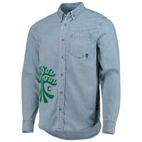 Men's The Wild Collective Blue Austin FC Denim Button-Down Long Sleeve Shirt