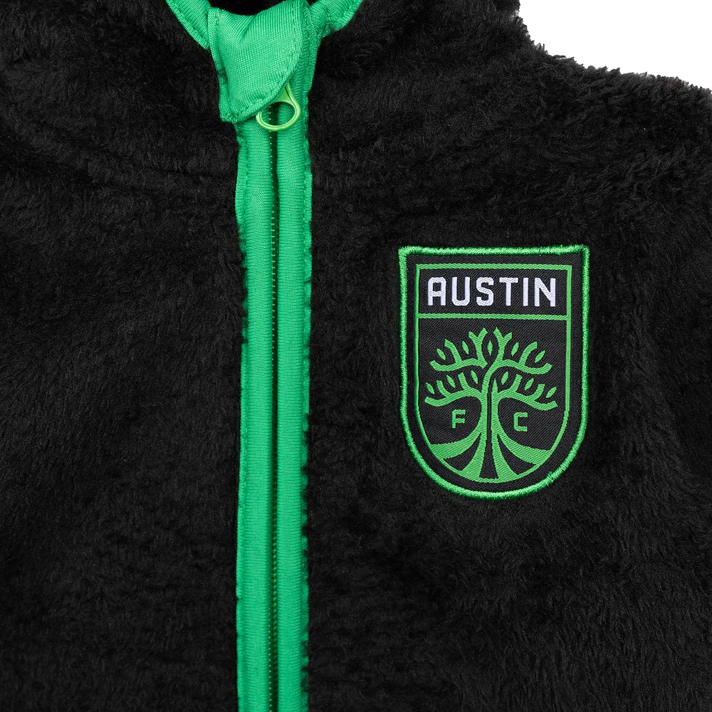 Toddler Sport Design Sweden  Black Austin FC Tie-Breaker Teddy Full-Zip Hoodie
