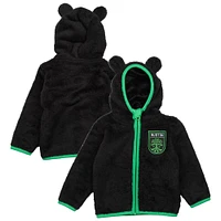 Toddler Sport Design Sweden  Black Austin FC Tie-Breaker Teddy Full-Zip Hoodie