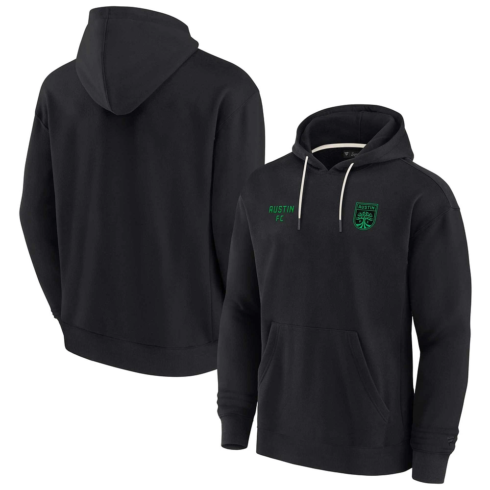 Sweat à capuche unisexe Fanatics noir Austin FC Elements en polaire super douce